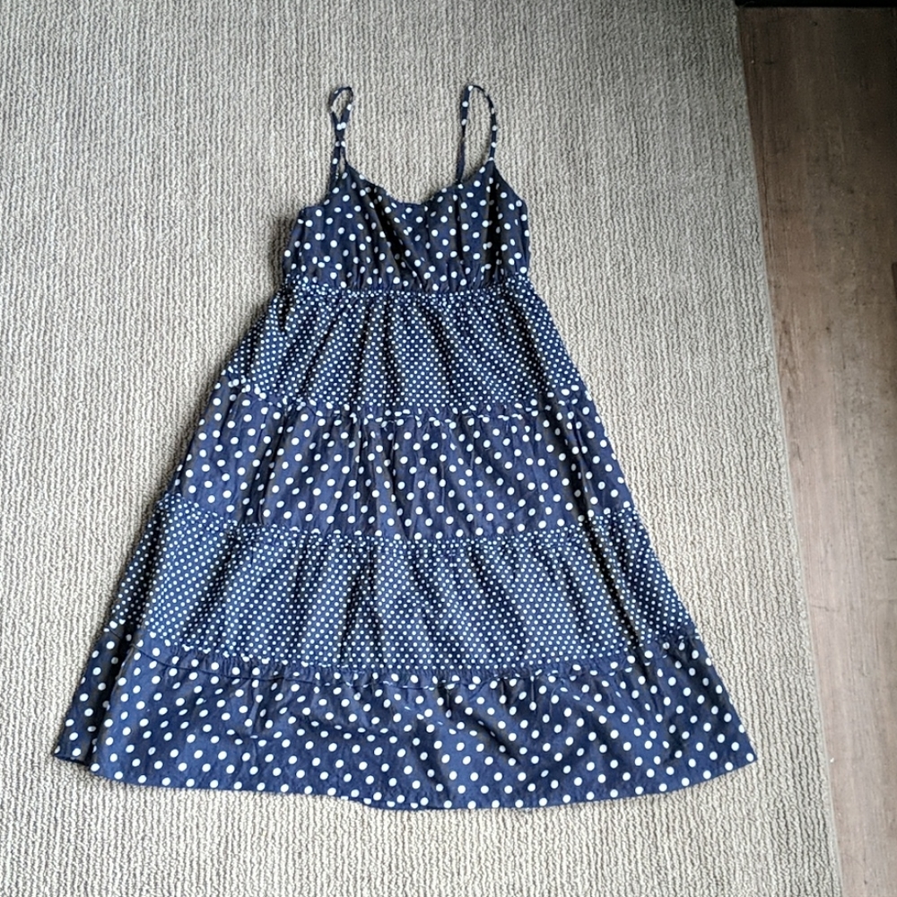 Navy Polka Dot Dress